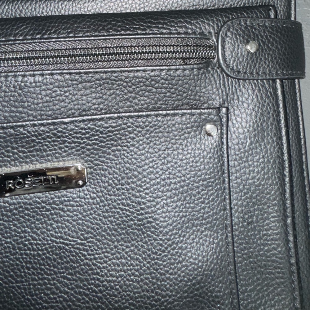 Rosetti black purse multiple compartments adjustable straps - Picture 5 of 15